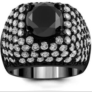 14k solid gold with 8.75 tcw ring 2.75 main stone!